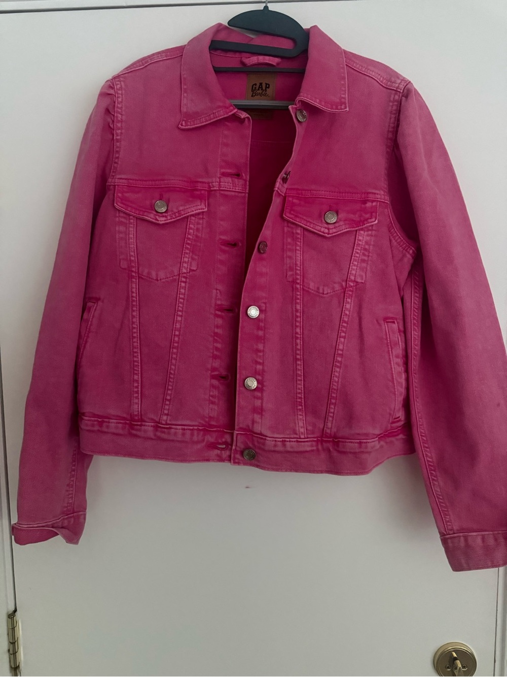 GAP Pink Denim Jacket - Button-Front Jean Jacket